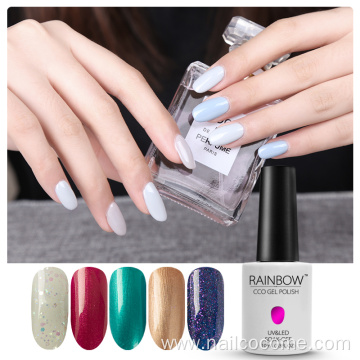 CCO rainbow 150 colors gel nail polish 10 ml soak off glitter nail polish